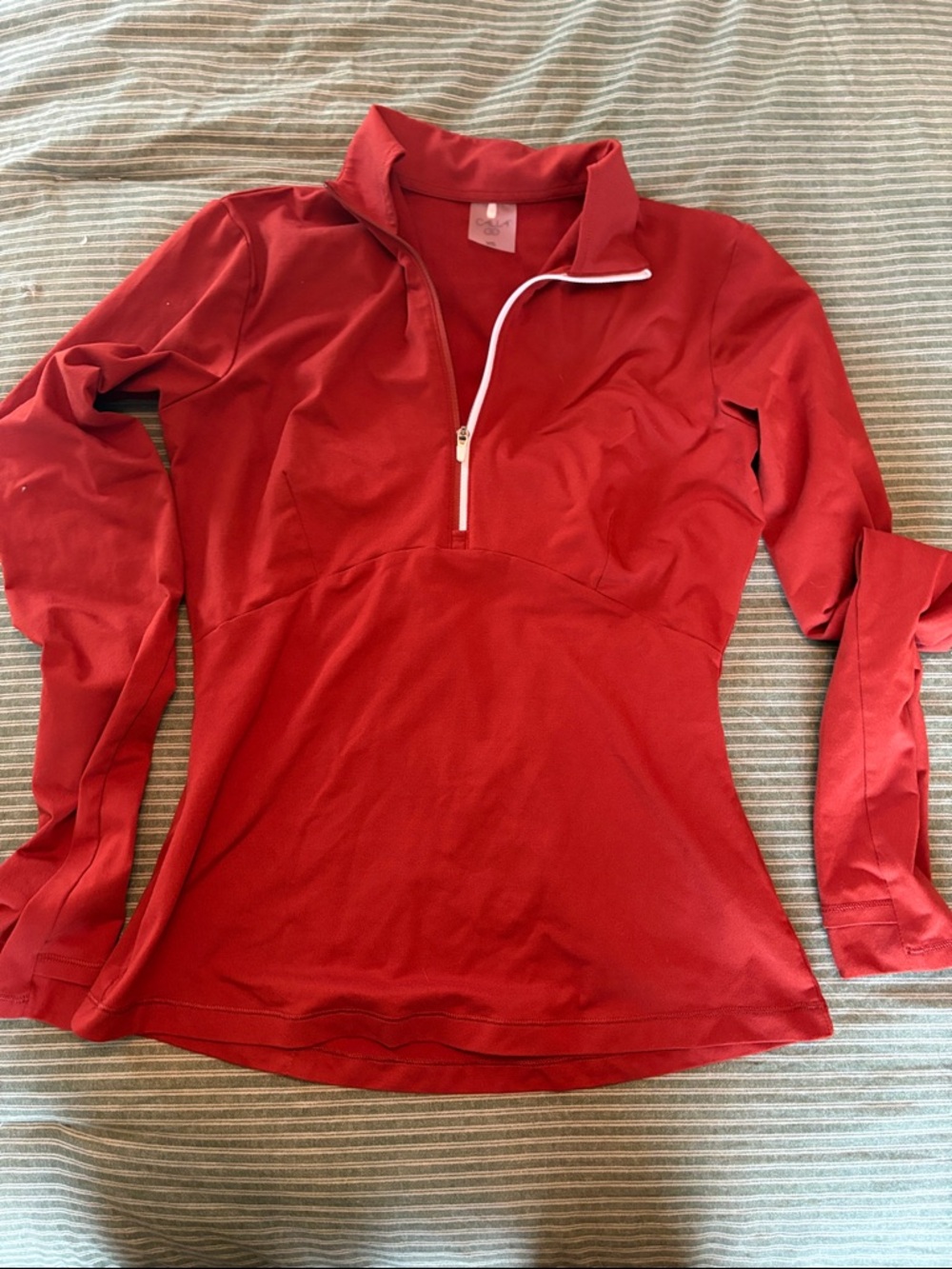 CALIA by Carrie Underwood Red Quarter-Zip Long Sleeve Top